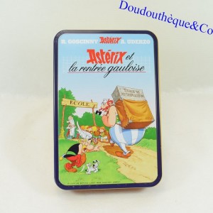 Biscuit box Asterix and Obelix metal Gallic School 2005 20 cm