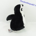 Peluche manchot NATURE PLANET pingouin gris noir 22 cm