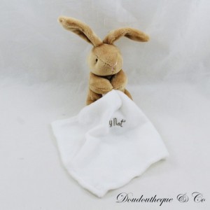 Doudou handkerchief rabbit BABY NAT' white brown