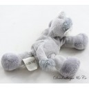 Plush donkey BABY NAT gray micro beads in the paws 14 cm
