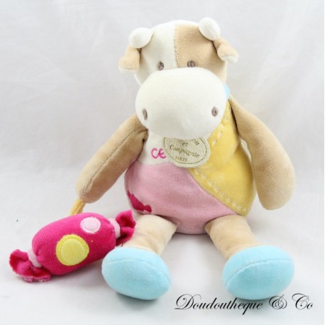 Plush cow DOUDOU ET COMPAGNIE Cerise and her candy