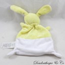 Doudou flat rabbit Wheat grain yellow white pocket rectangle 24 cm