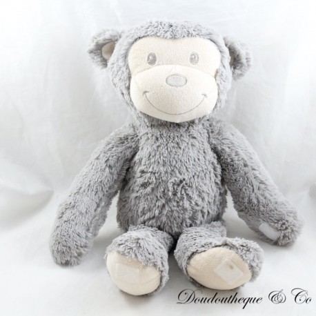 Peluche singe LA GALLERIA gris scratch