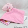 Flaches Kuscheltier Schwein Peppa Pig SAMBRO quadratisch rosa bedruckte Stoffe 29 cm