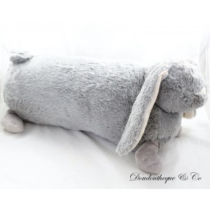 Coussin peluche lapin ATMOSPHERA gris oreiller