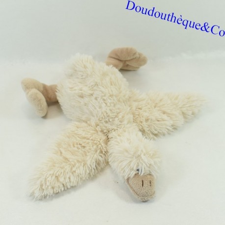 Peluche oie TEDDYKOMPANIET beige allongée 30 cm