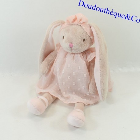 Plüschkaninchen BUKOWSKI Lena Kleid und Stirnband aus Federstoff 30 cm Plüschkaninchen BUKOWSKI Lena Kleid und Stirnband aus Federstoff 30 cm