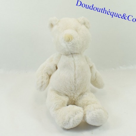 Peluche ours MOULIN ROTY blanc 30 cm
