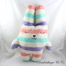 Plush rabbit multicolored stripes