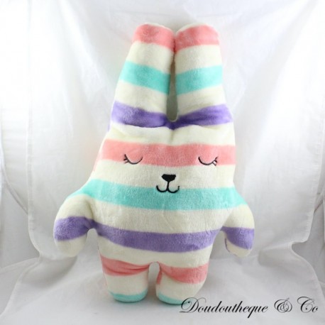 Plush rabbit multicolored stripes