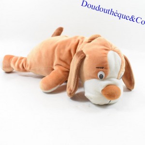 Perro de peluche vintage SUPERTOYS marrón estilo rumple ojos de plástico 30 cm