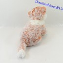 Peluche chat CREATIONS DANI chiné roux blanc marron 22 cm