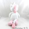 Plush unicorn TEX BABY white pink embroidery heart 29 cm