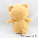 Peluche ours beige coutures apparentes marrons