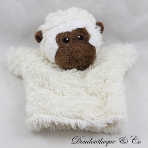 Doudou puppet monkey NATURE PLANET white brown 23 cm