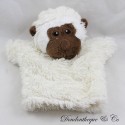 Doudou puppet monkey NATURE PLANET white brown 23 cm