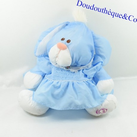 Plush rabbit FISHER PRICE Puffalump Blue dress blue parachute canvas 40 cm