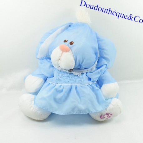Plüschkaninchen FISHER PRICE Puffalump Blaues Kleid blau Fallschirm Canvas 40 cm Plüschkaninchen FISHER PRICE Puffalump Blaues Kleid blau Fallschirm Canvas 40 cm