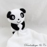 Doudou fazzoletto panda ZEEMAN campana bianco e nero 36 cm