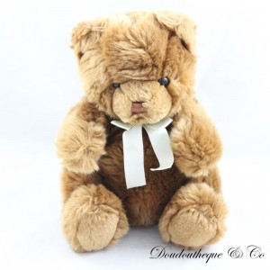 Plüschbär TEDDYBÄR braun beige Knoten