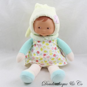 Doudou Puppe Fräulein Liebeslust COROLLA Kleid Obst Zitrone Grapefruit 25 cm