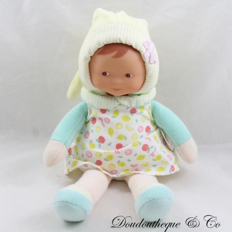 Doudou muñeca Miss zest of love COROLLA vestido fruta limón pomelo 25 cm