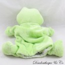 Doudou puppet frog STORY OF BEAR green pocket on the belly 22 cm