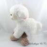 Vintage white brown sheep articulated plush