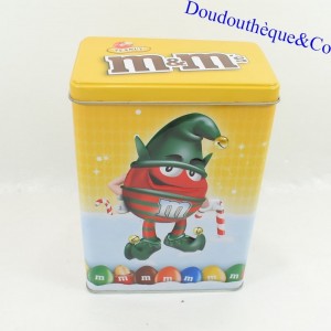 Caja metálica M&M'S m&ms Red Christmas elf chocolate 18 cm