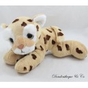 Plush leopard lying beige brown spots