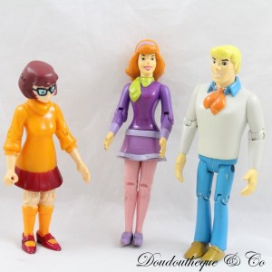 Set de 3 figuras articuladas Scooby-Doo HANNA BARBERA 2001 Vera Daphne y Fred 12 cm