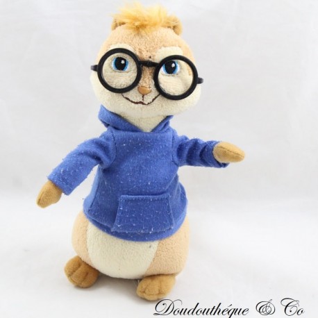 Peluche Simon TY Alvin e la felpa con cappuccio blu Chipmunks 17 cm