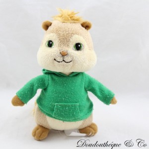 Plush Theodore TY Alvin and the Chipmunks green hoodie 15 cm