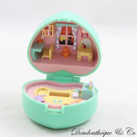 Polly Pocket Green Heart BLUEBIRD TOYS Midge's bedtime ring 1991 incomplete