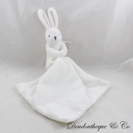 Doudou Taschentuch Kaninchen JACADI weiß 33 cm Doudou Taschentuch Kaninchen JACADI weiß 33 cm