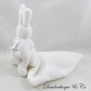 Doudou handkerchief rabbit JACADI white 33 cm