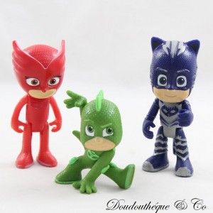 Ensemble de 3 figurines PYJAMASQUES Bibou Yoyo et Gluglu Super héros