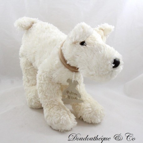 Plüschhund STORY OF BEAR Papat elfenbein beige HO1440 mittleres Modell 32 cm