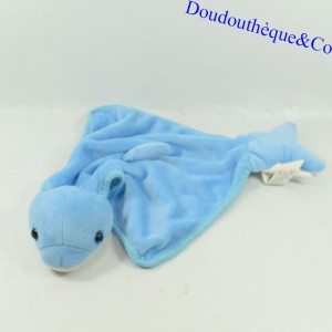 Doudou plat dauphin IMPEXIT bleu animal marin 40 cm