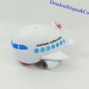 Avión de peluche JAPAN AIRLINES blanco y azul 13 cm