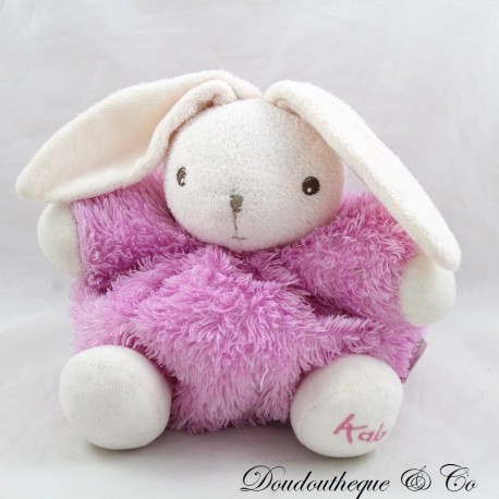 Doudou conejo KALOO pelaje rosa Piel bola de pelo largo 18 cm