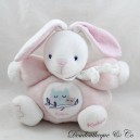 Doudou patapouf Kaninchen KALOO Imagine Lapinou rosa weiße Eule 18 cm