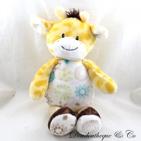 Plush giraffe LITTLE MIRACLES yellow orange spirals 38 cm