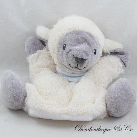 Sheep puppet cuddly toy TEX BABY white gray