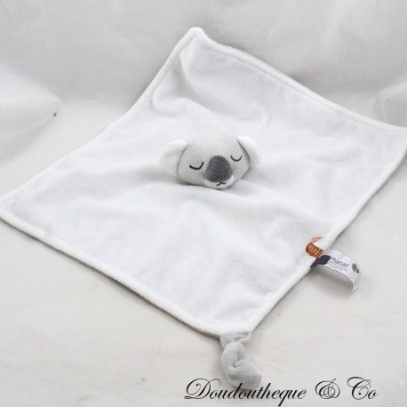 Flachdecke Koala PRENATAL grau weiß Rechteck 1 geknotete Ecke 30 cm Flachdecke Koala PRENATAL grau weiß Rechteck 1 geknotete Ecke 30 cm