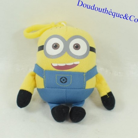 Porte clés Peluche Minion Moi moche et méchant salopette bleue 12 cm Porte clés Peluche Minion Moi moche et méchant salopette bleue 12 cm
