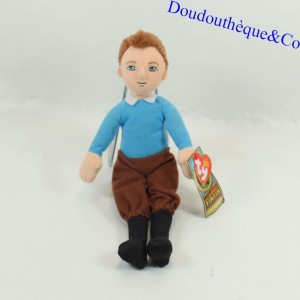 Plush Doll Tintin TY 2011 BD Tintin and Snowy 27 cm NEW