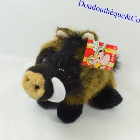 Peluche cinghiale Park Asterix marrone Obelix e Asterix 15 cm NUOVO