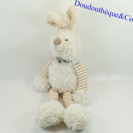 Plush Kalidou Rabbit ENESCO striped legs beige Bandanas 55 cm