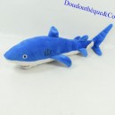 Tiburón de peluche de NATURE PLANET azul y blanco 29 cm